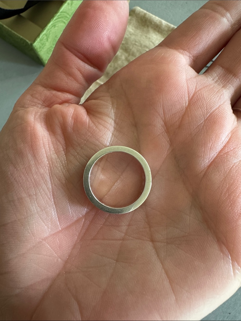 gucci ghost ring 4mm 925 silver size 13 US 6.5 - Picture 7 of 8